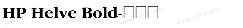 HP Helve Bold字体转换